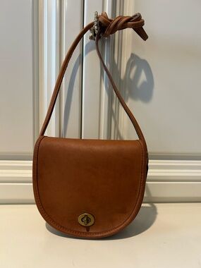Vintage Coach Tabac Brown Leather 9825 Mini Bag Purse